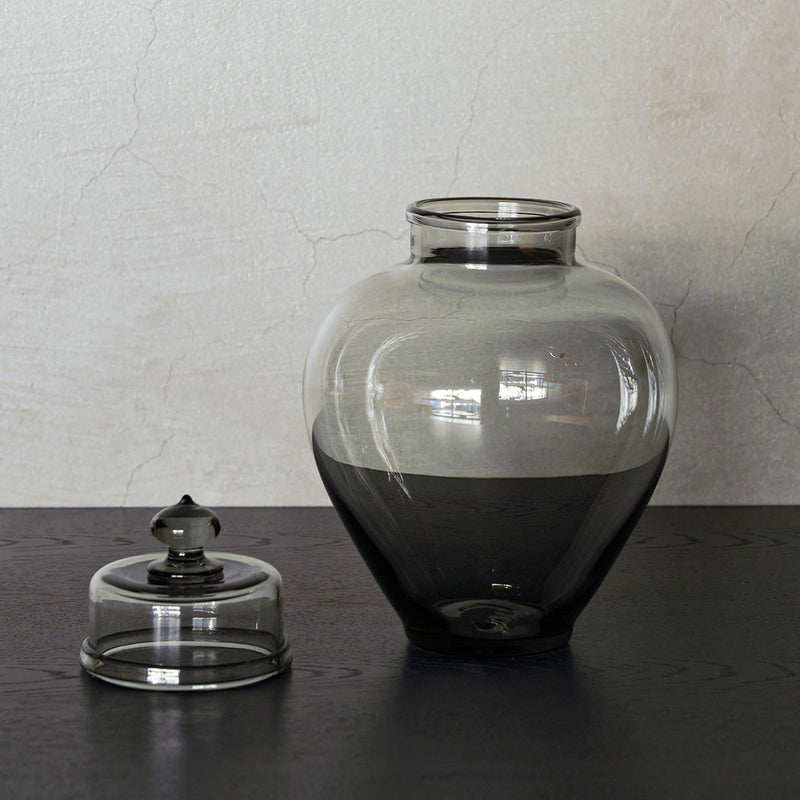 Taku Eiki　Lidded Glass Container Gray　TypeC