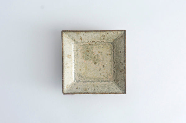 Miyagi Pottery Square Plate M White Glaze