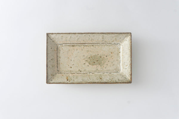 Miyagi Pottery Rectangle Plate White Glaze