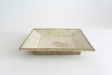 Miyagi Pottery Square Plate L White Glaze