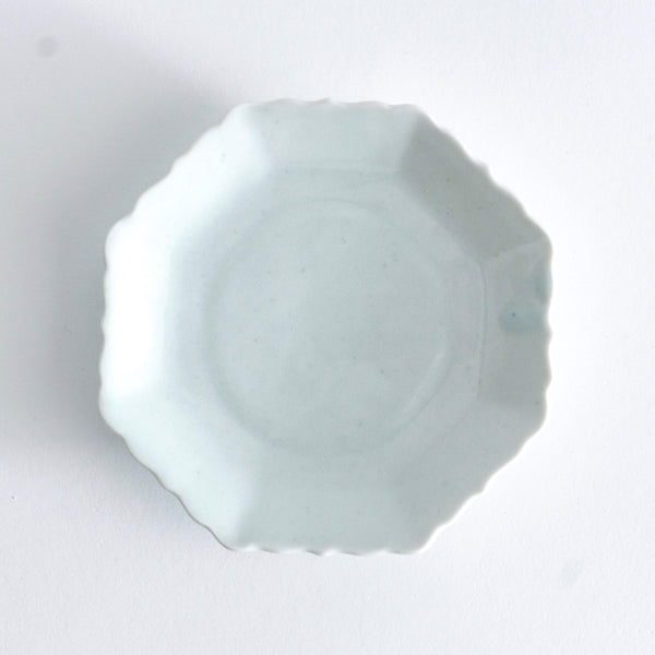 11,5㎝ Plate with foliate rim white