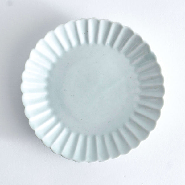15㎝ Plate in the shape of a chinese bellflower white 