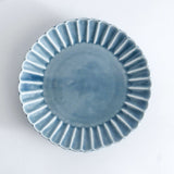 15㎝ Plate in the shape of a chinese bellflower light ruri color 