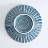 15㎝ Plate in the shape of a chinese bellflower light ruri color 