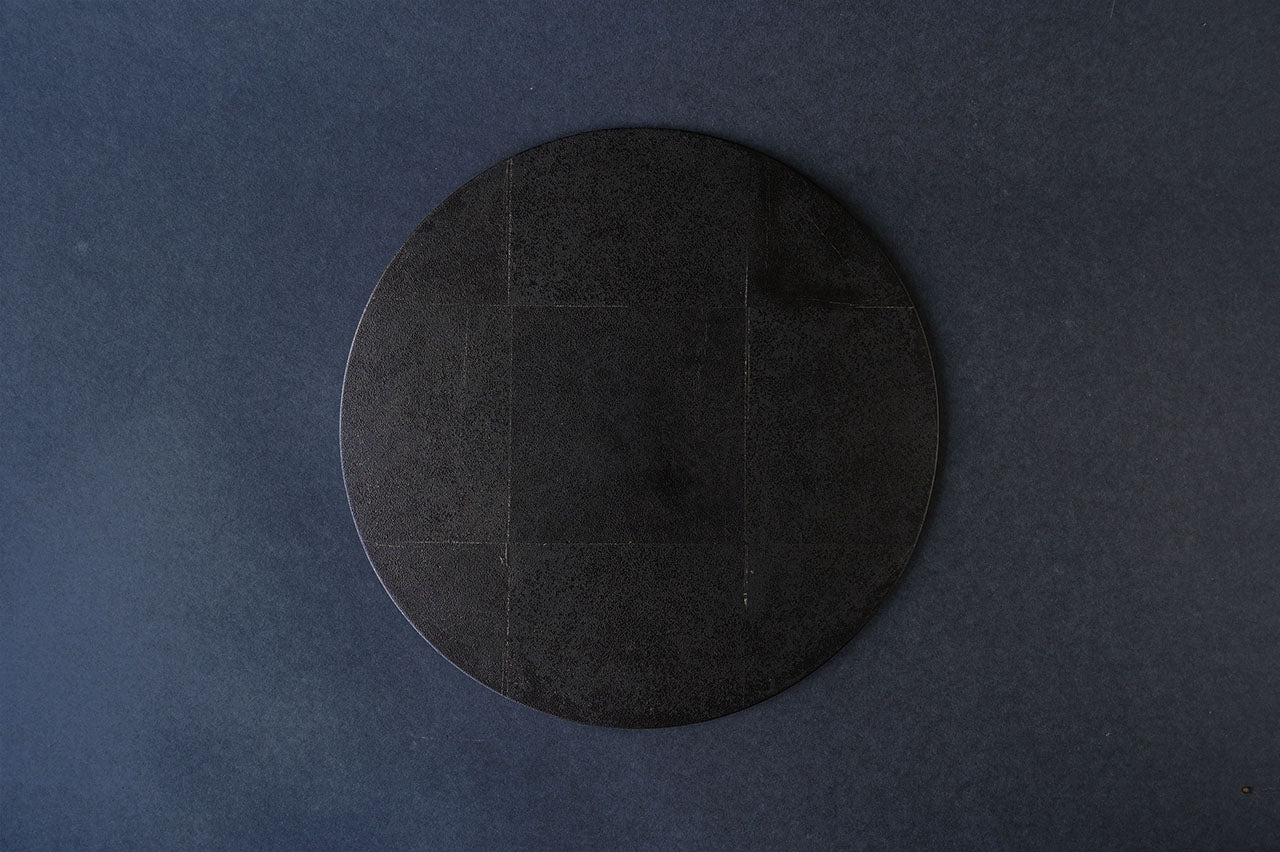 赤木明登 折敷　丸/黒 古銀 C