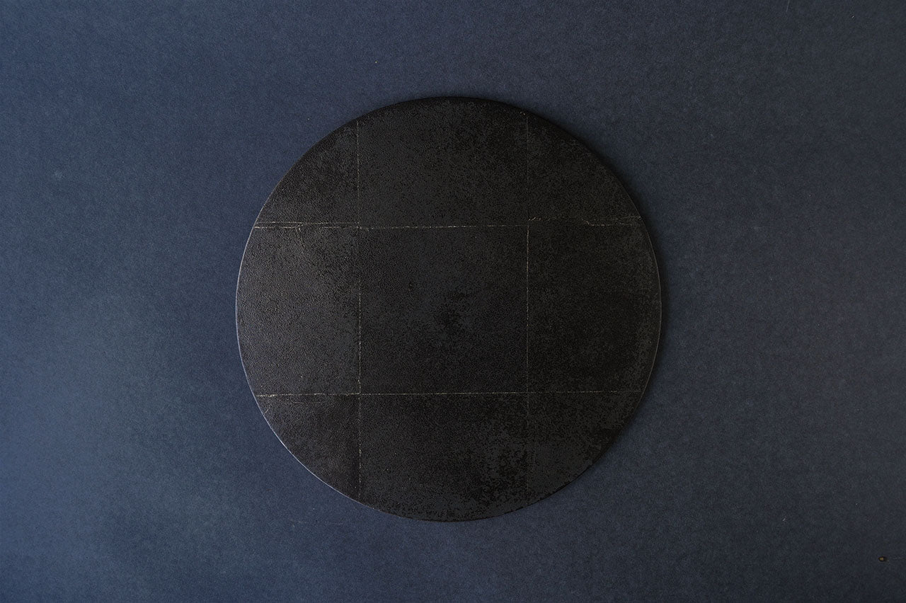 赤木明登 折敷　丸/黒 古銀 D