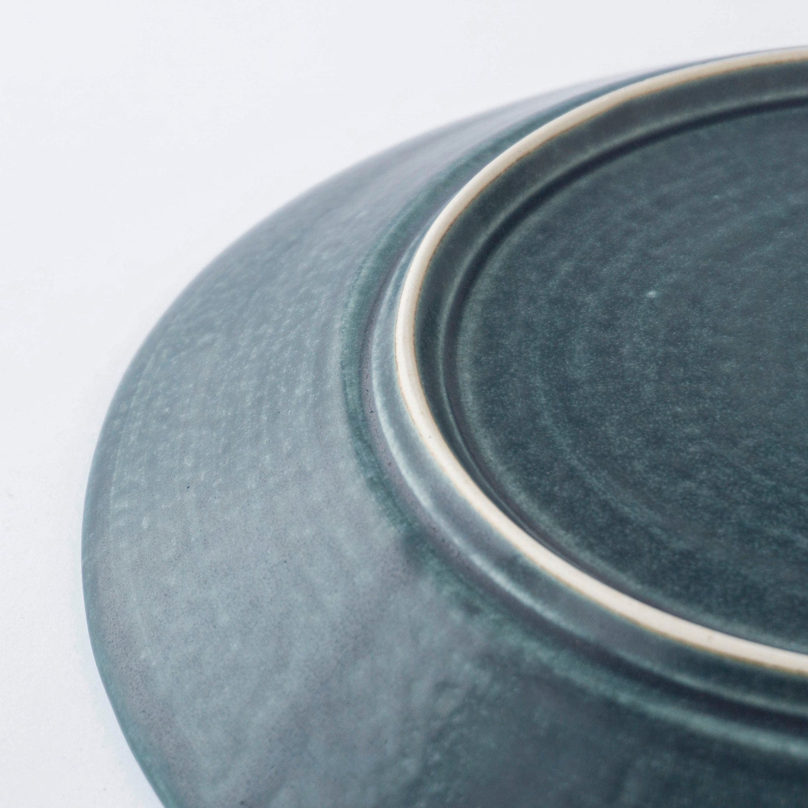 YM 湖水色リムプレート大 – 雨晴/AMAHARE