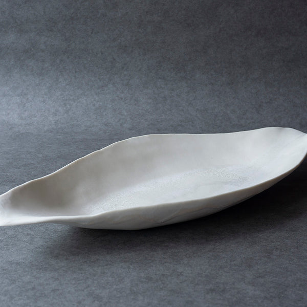 池田優子　大皿 池田優子 カヌー皿 大 釉薬 F – 雨晴/AMAHARE