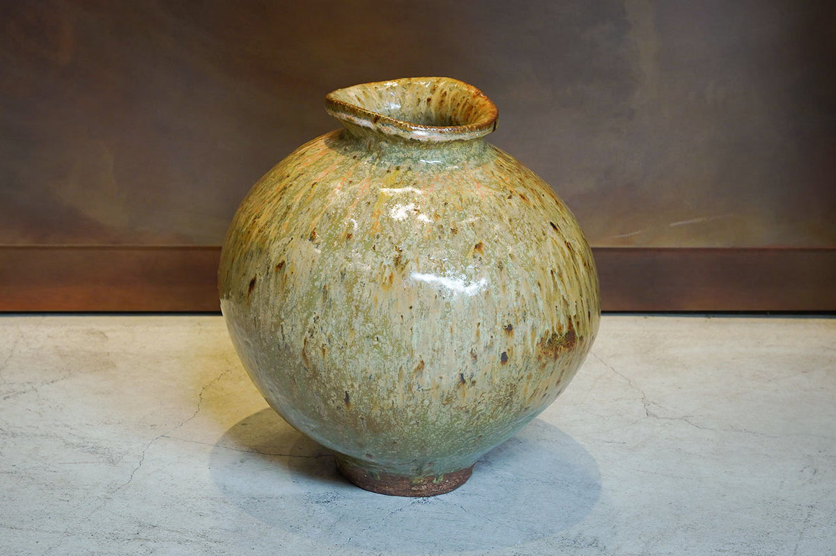 宮城県気仙沼市出身の陶芸家 ・福田窯・福田憲二作 象嵌花入 未使用品 福田憲二の｢象嵌｣ - 気中20＋PLUS