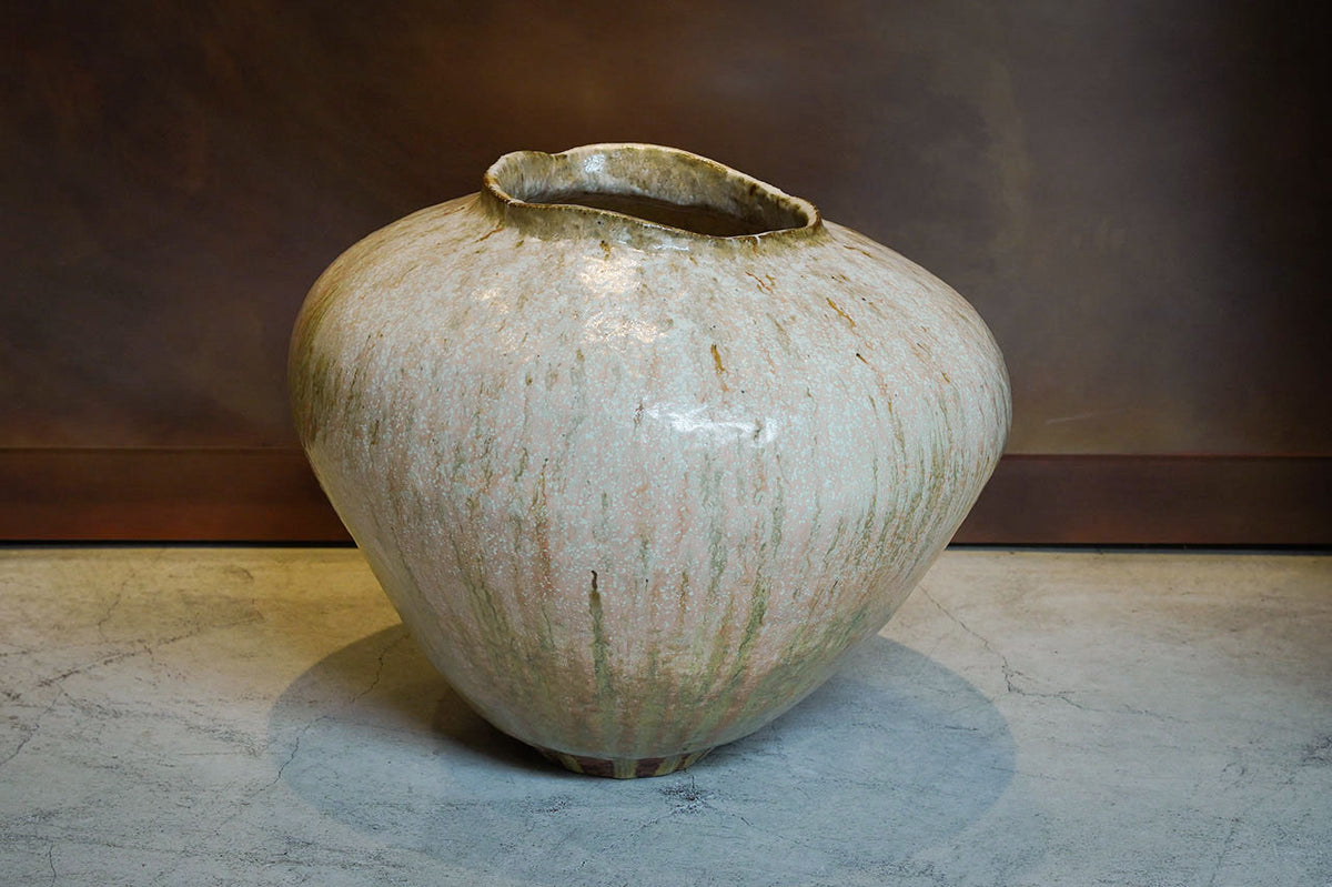 信楽焼 荒川智作 壷 径1尺2寸（約36cm） 共箱 本物保証 信楽焼 荒川智作 壷 径1尺2寸（約36cm） 共箱 本物保証