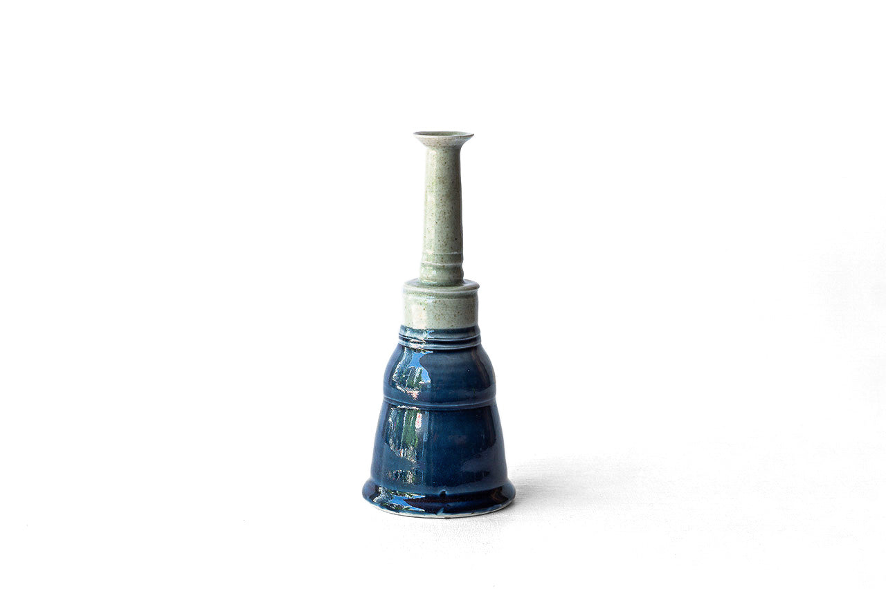 ●22-TO15 Shingo Oka / Blue Porcelain Vase