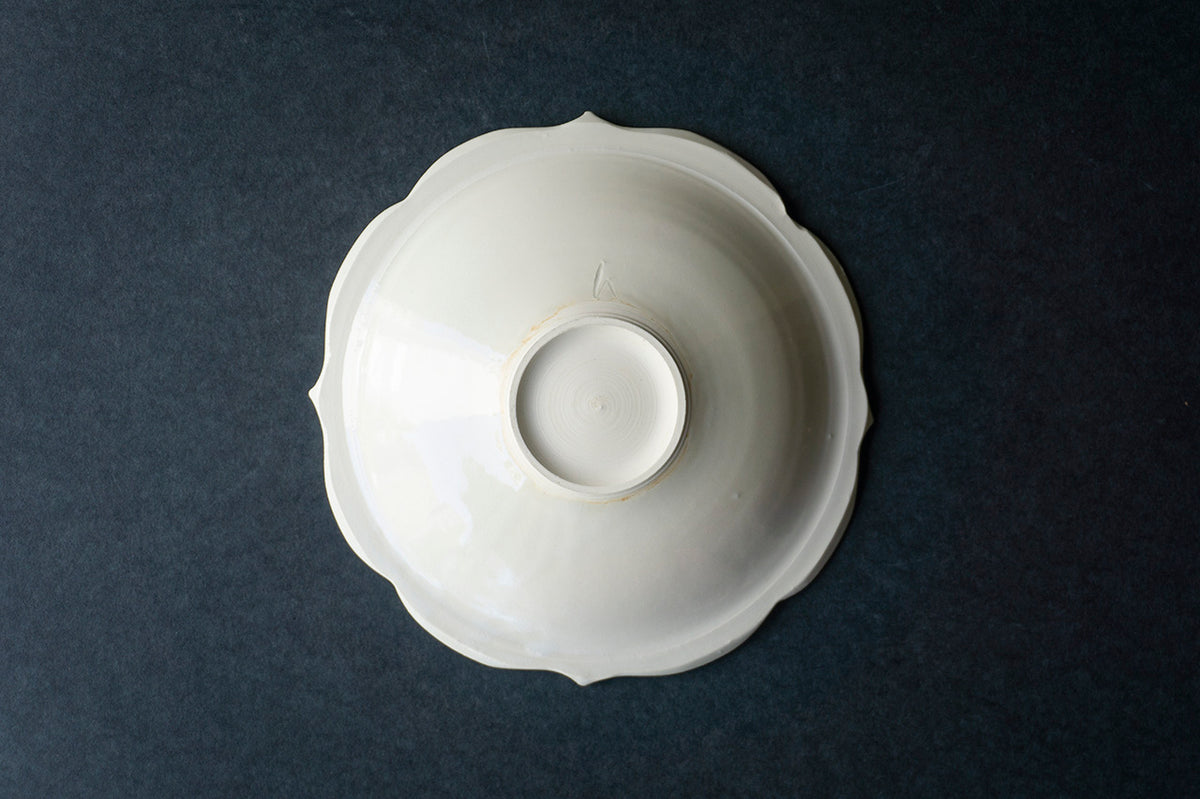 中里花子 チャクラ皿L WHT – 雨晴/AMAHARE