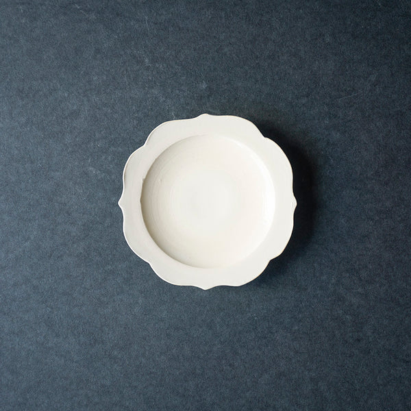 中里花子 チャクラ皿S WHT – 雨晴/AMAHARE