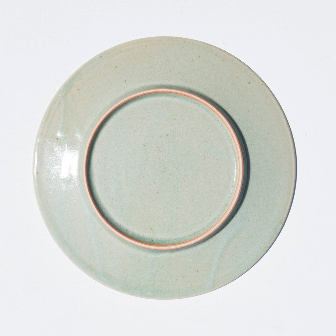 Miyuki Koizumi  21cm Wide Rim Plate Green