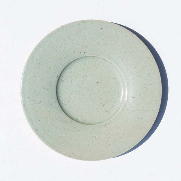 Miyuki Koizumi  24cm Wide Rim Plate Green