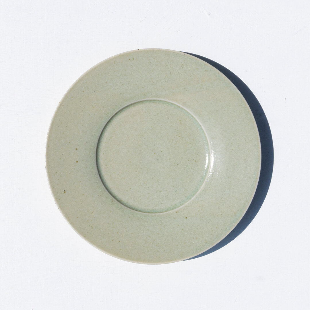 Miyuki Koizumi  21cm Wide Rim Plate Green