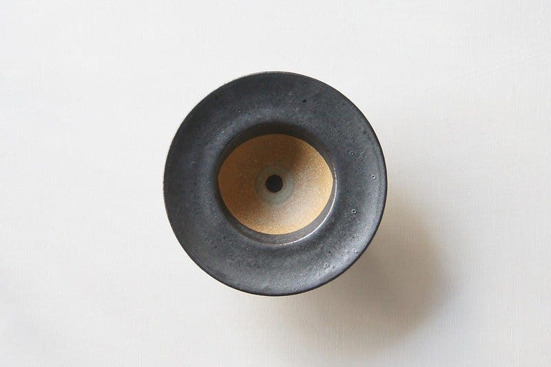 Pottery studio ICHI Mintama Rim Bowl 15cm Black